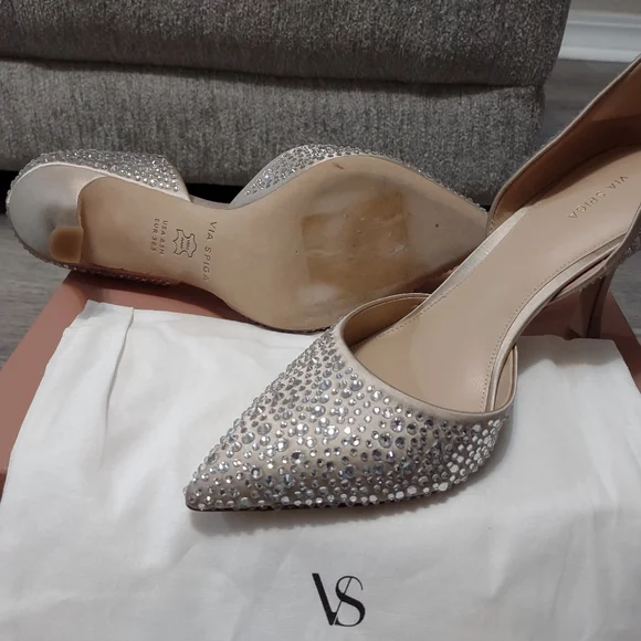 NIB Via Spiga Nude Ondine3 Pumps Size 8.5 - Picture 15 of 16